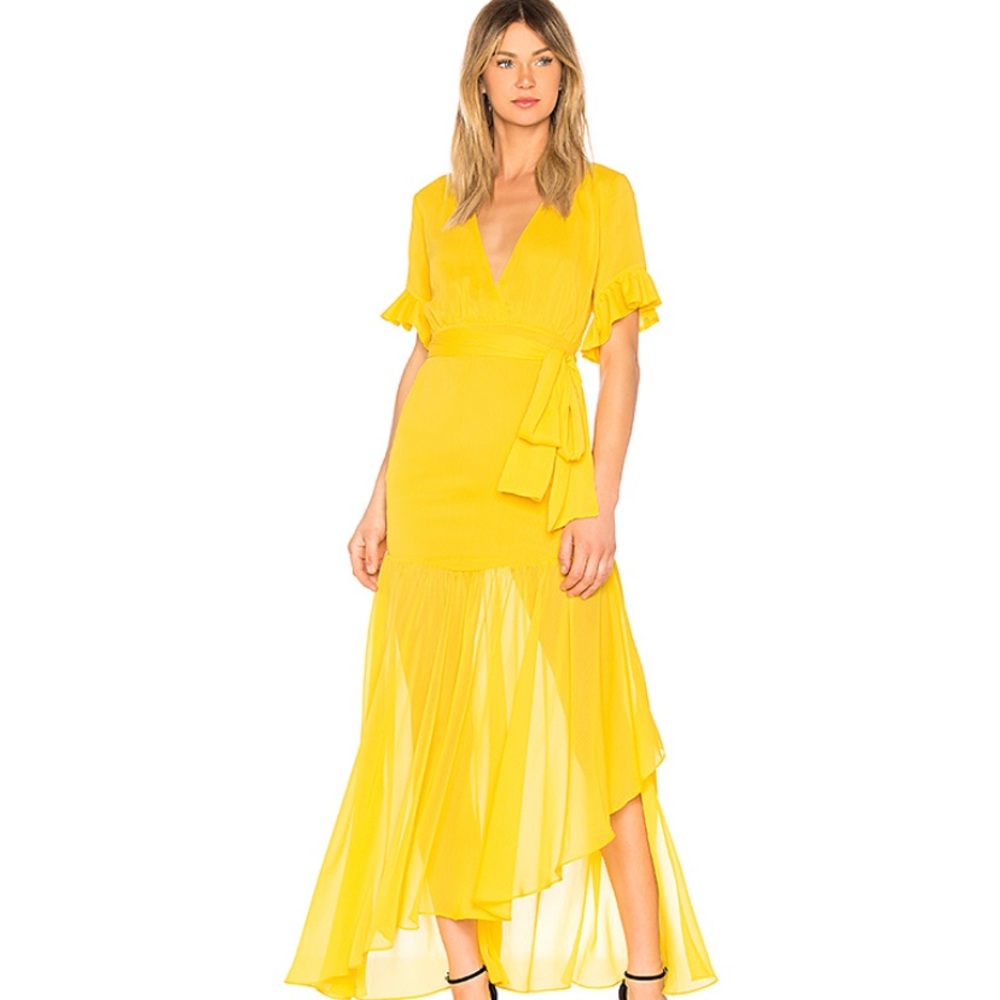 chrysanthemum gown in yellow